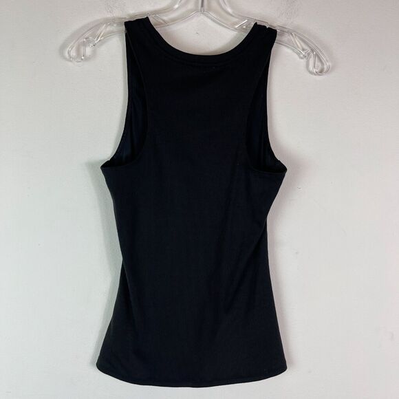 Frame Pre-Owned Black Silk Front Rib Back Racer Tank Top Size XS - Picture 3 of 6
